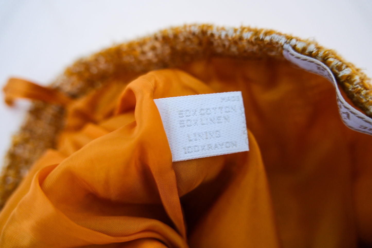 Prada S/S 1996 Orange Tweet 'Ugly Chic' Runway Skirt