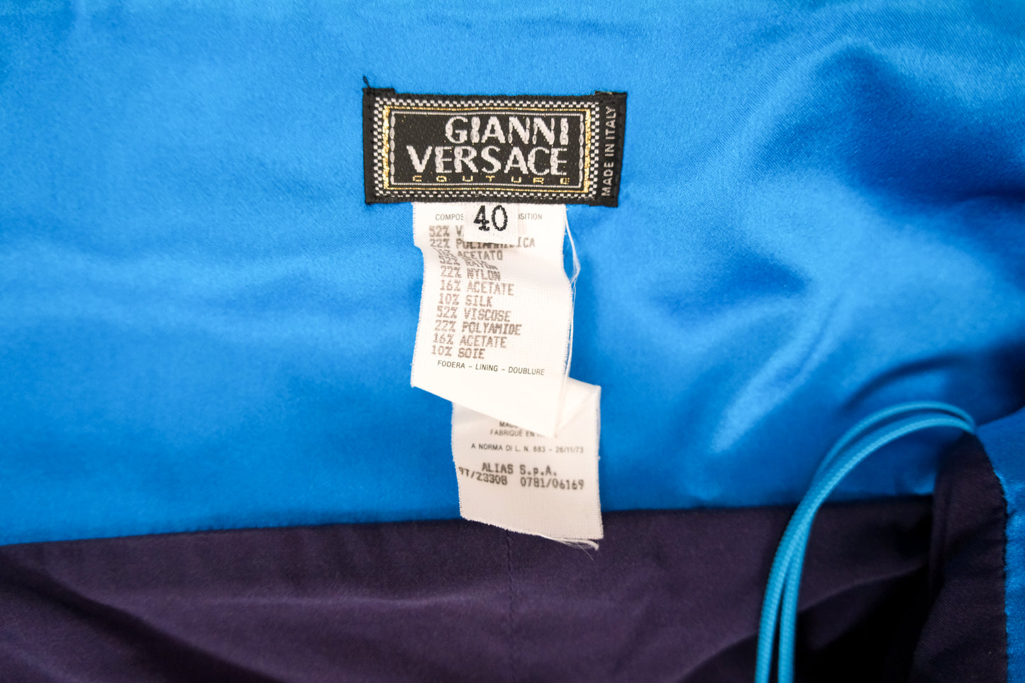 Gianni Versace Couture F/W 1997 Runway Lurex Color Block Dress