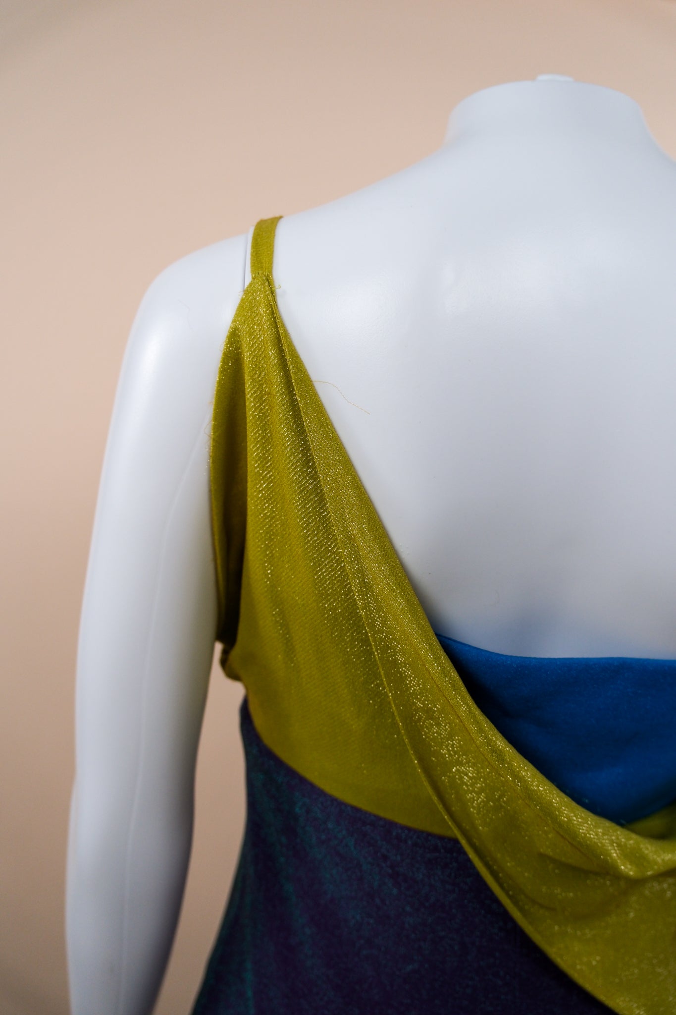 Gianni Versace Couture F/W 1997 Runway Lurex Color Block Dress