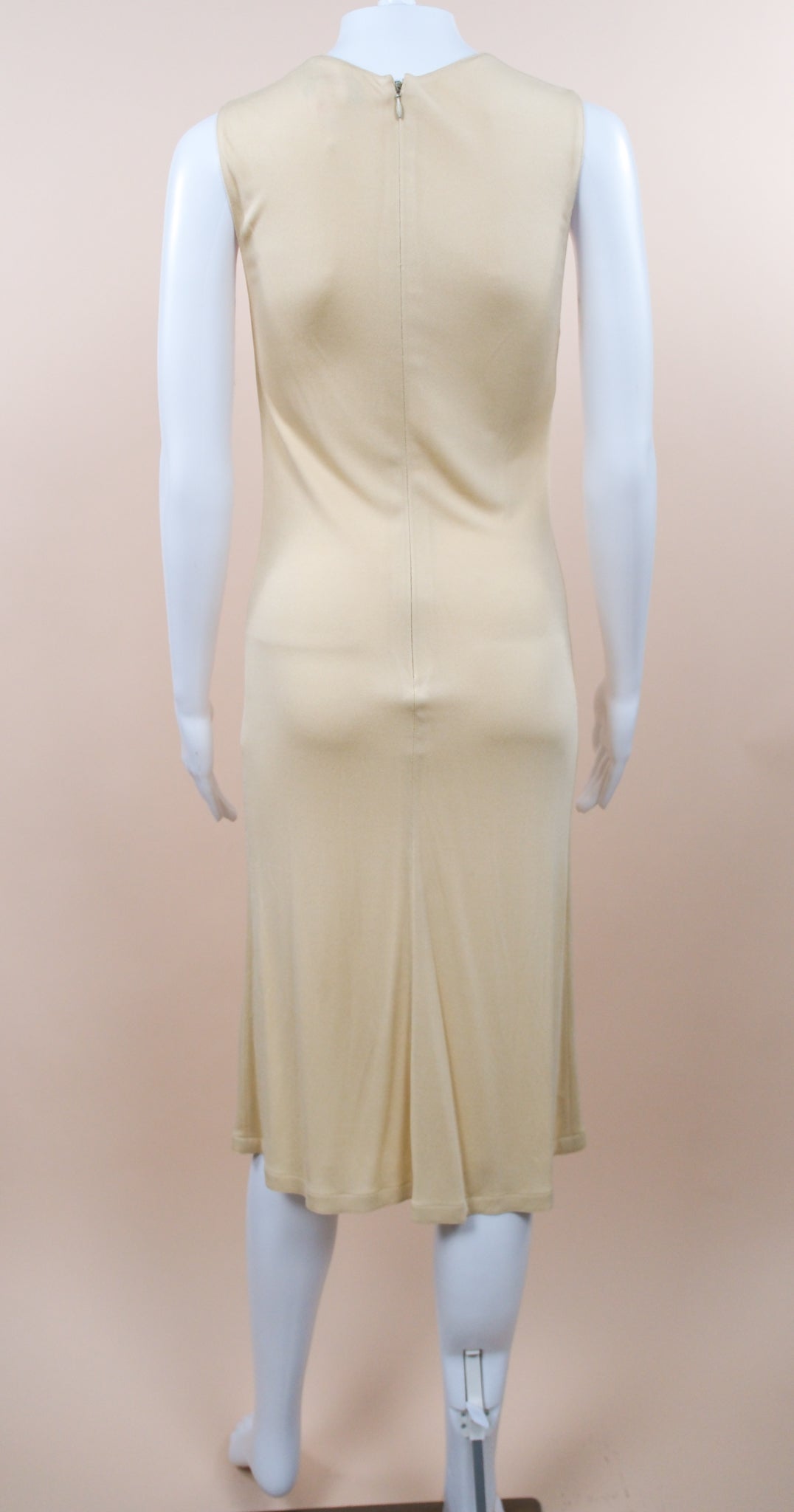 Gianni Versace Couture 1990s Butter Yellow Stretch Dress