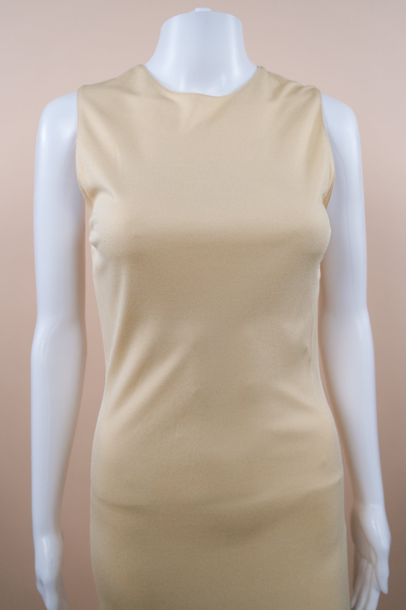 Gianni Versace Couture 1990s Butter Yellow Stretch Dress