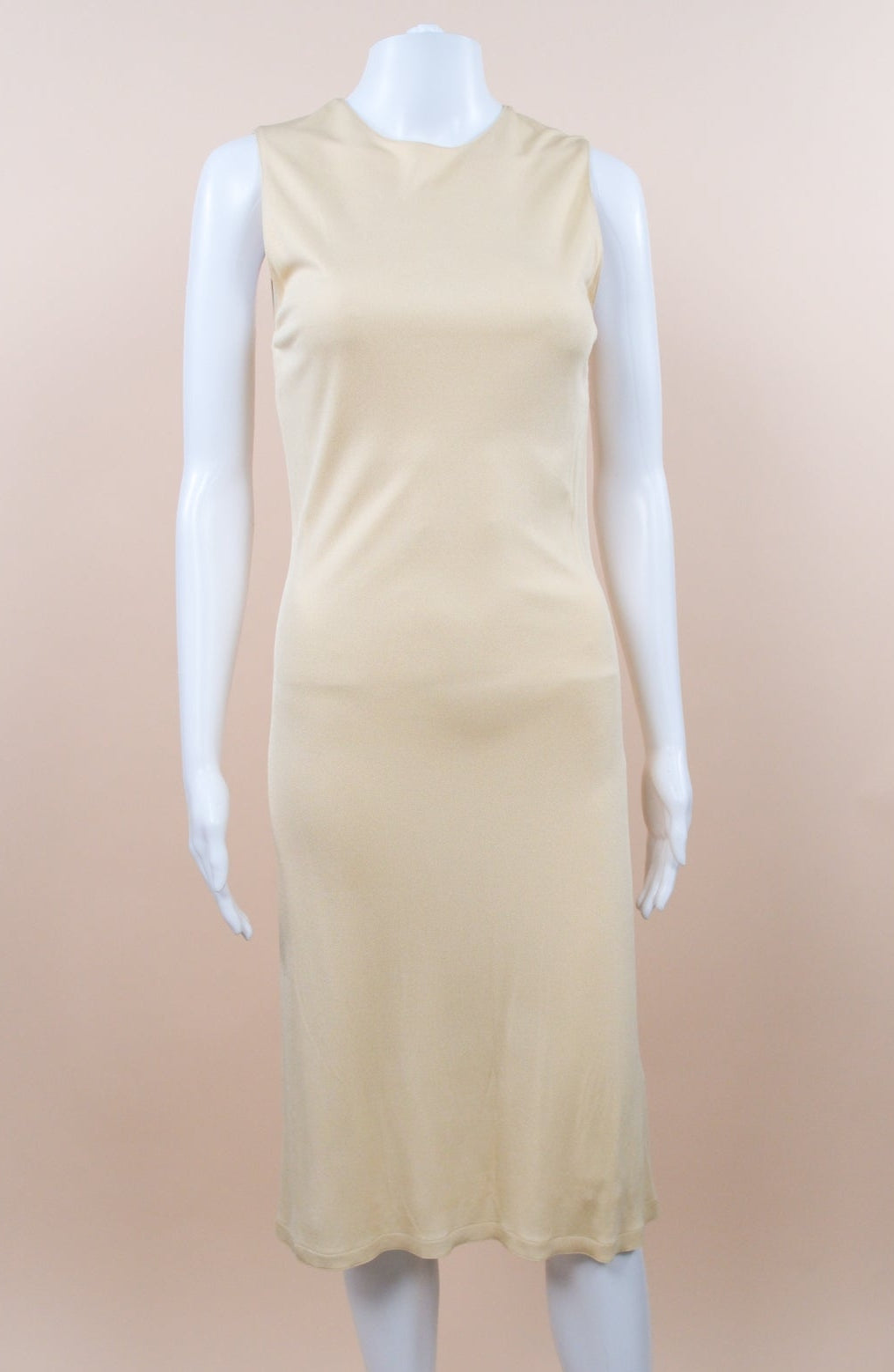 Gianni Versace Couture 1990s Butter Yellow Stretch Dress