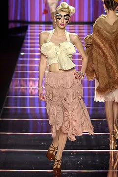 John Galliano F/W 2003 Ivory Floral Corset Bustier