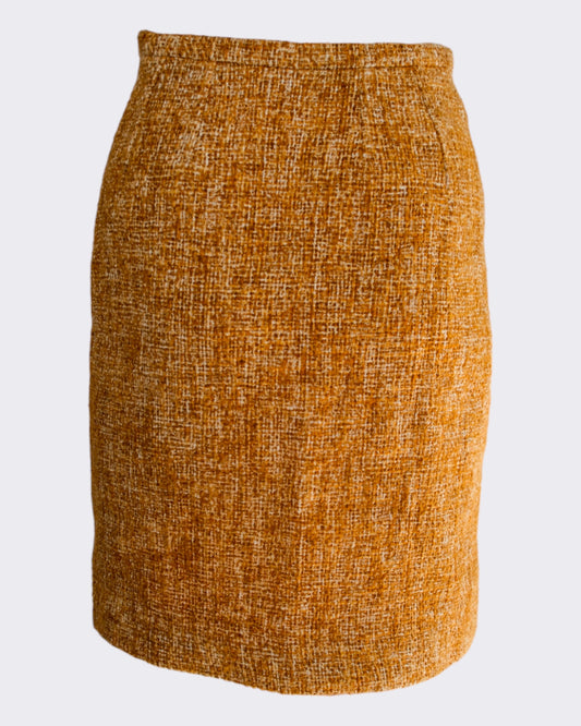 Prada S/S 1996 Orange Tweet 'Ugly Chic' Runway Skirt