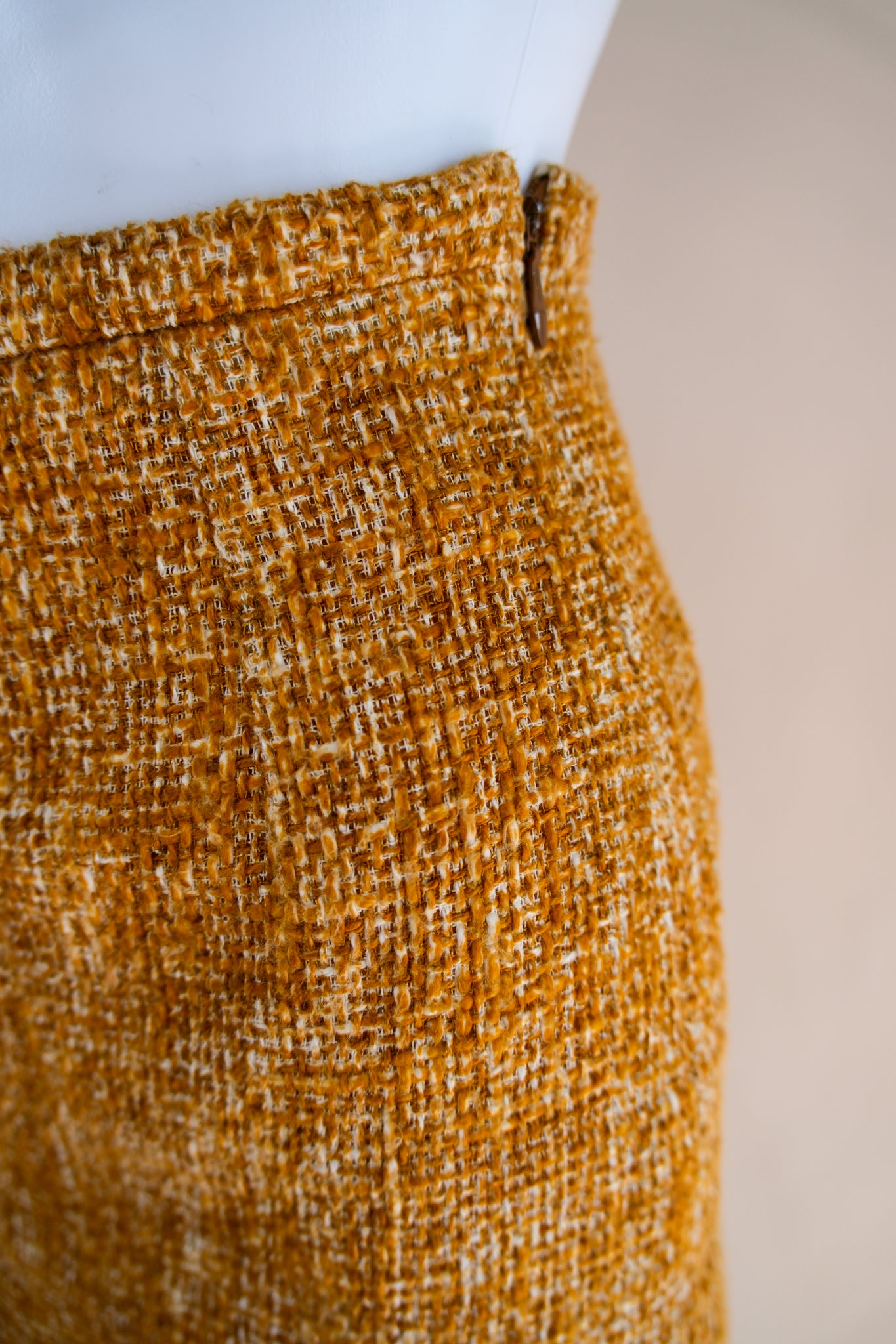 Prada S/S 1996 Orange Tweet 'Ugly Chic' Runway Skirt