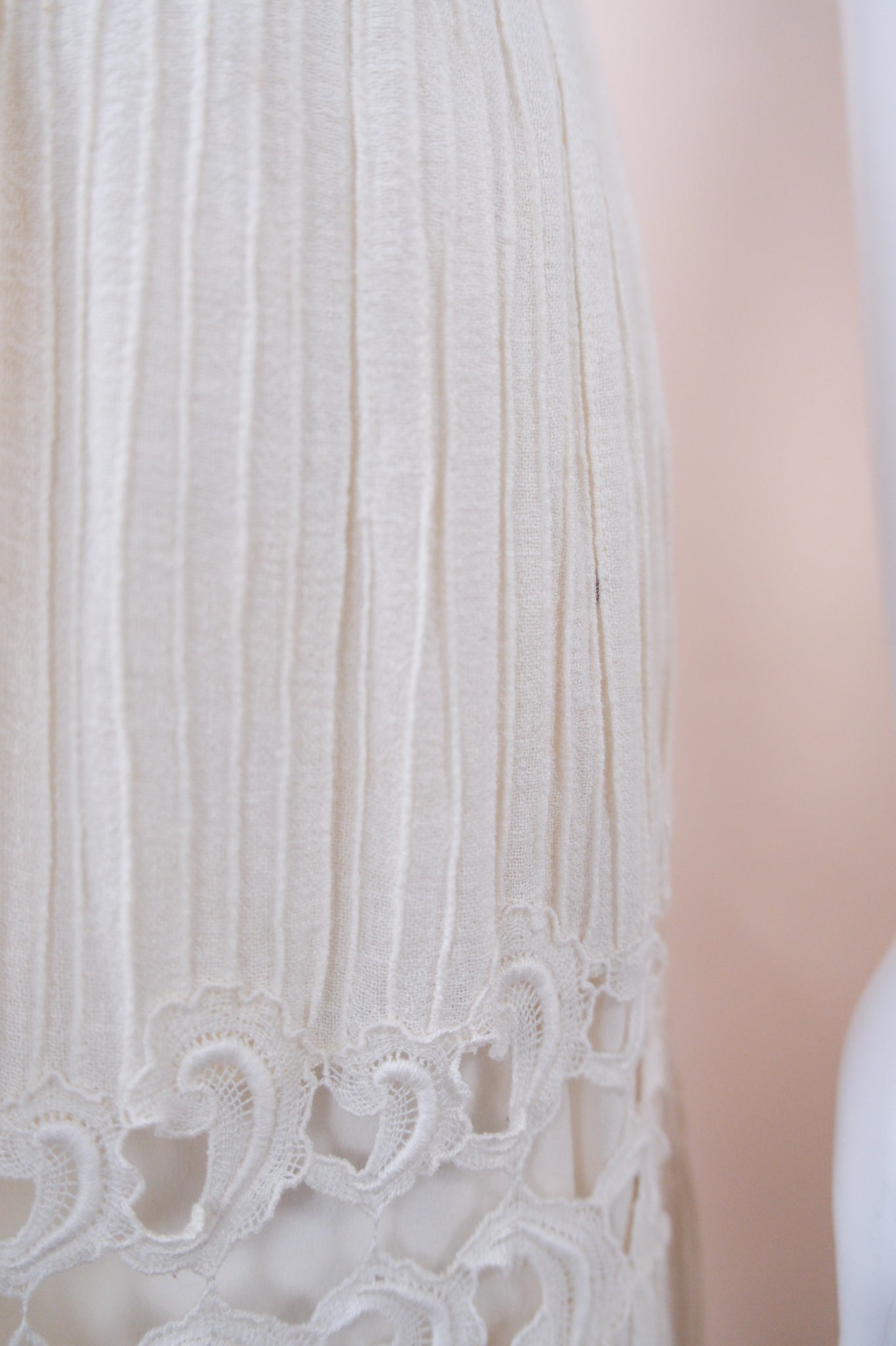 Chloé Resort 2010 Ivory Boho Lace Cotton Midi Dress