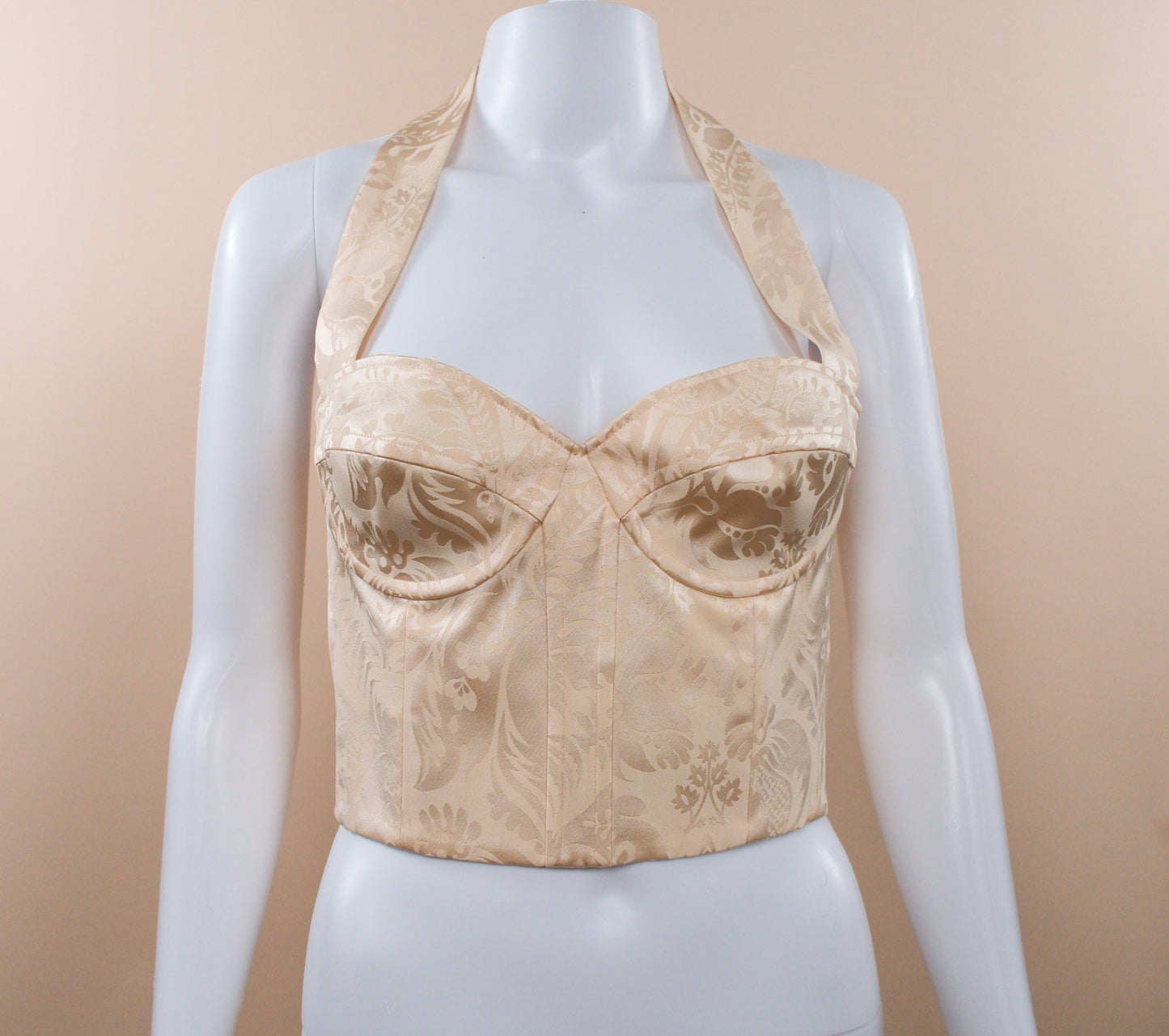 John Galliano F/W 2003 Ivory Floral Corset Bustier