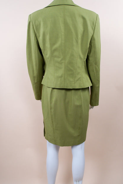 John Galliano 2001 Spring Green Suit Dress & Jacket