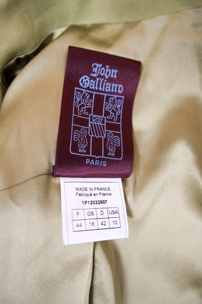 John Galliano 2001 Spring Green Suit Dress & Jacket