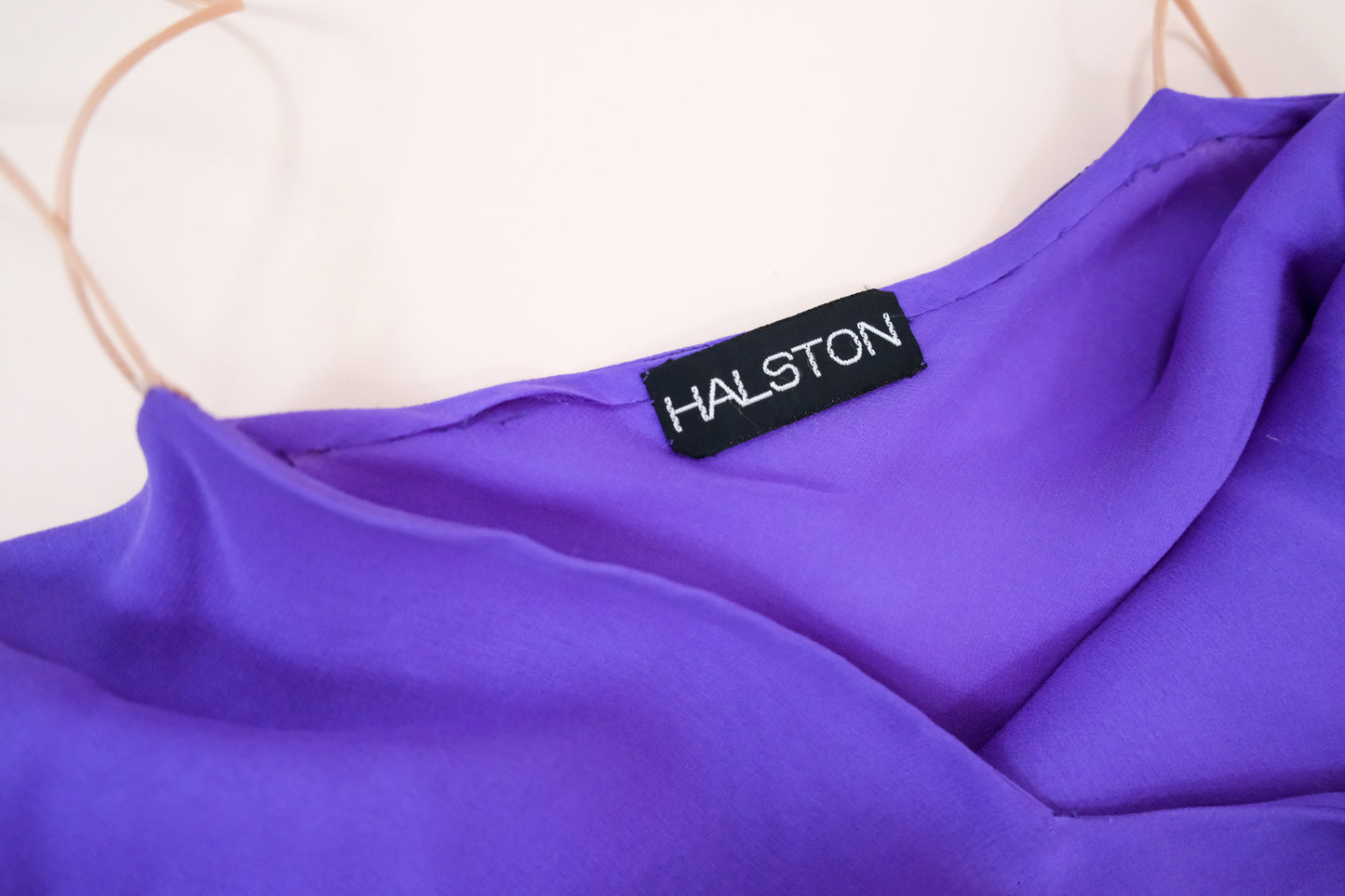 1970s Halston Purple Silk Chiffon Slip Dress