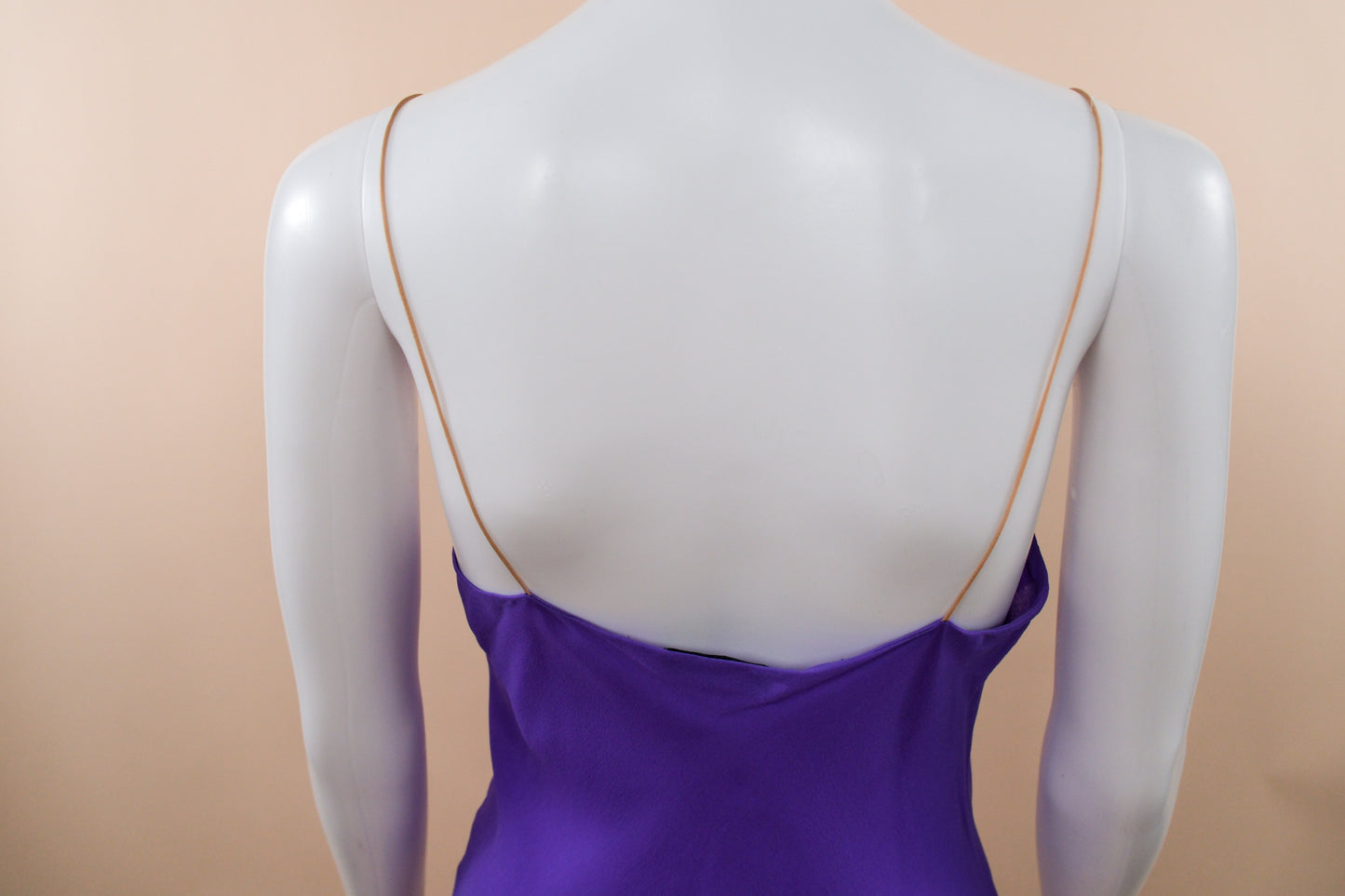 1970s Halston Purple Silk Chiffon Slip Dress