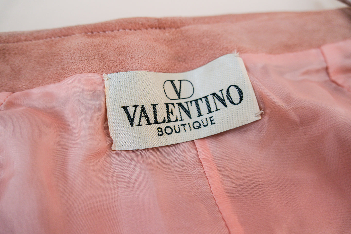 Valentino c. 1997 Suede and Lace Skirt