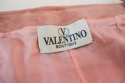 Valentino c. 1997 Suede and Lace Skirt