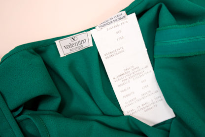 Valentino Green Early 1990s Low-Back Gown