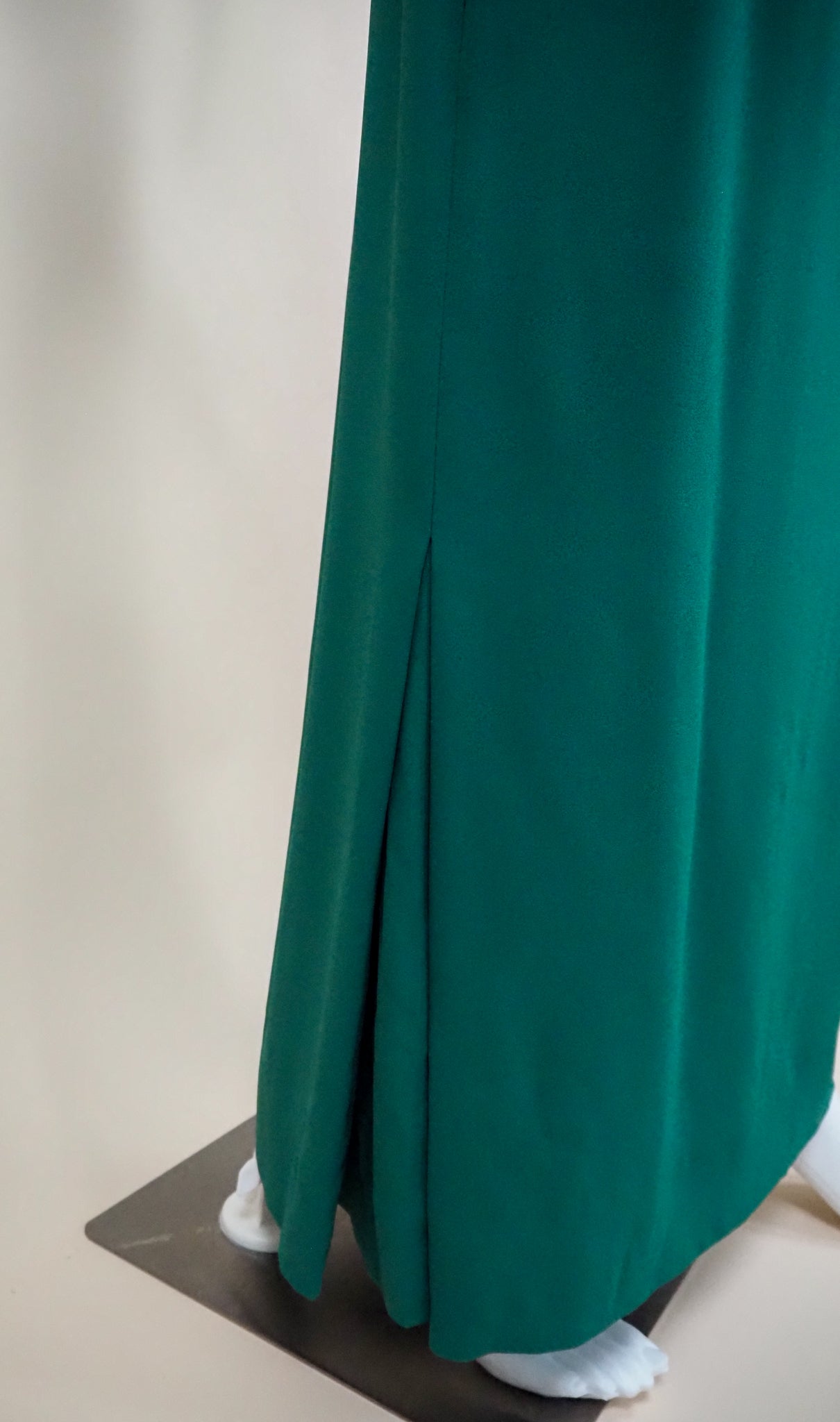 Valentino Green Early 1990s Low-Back Gown