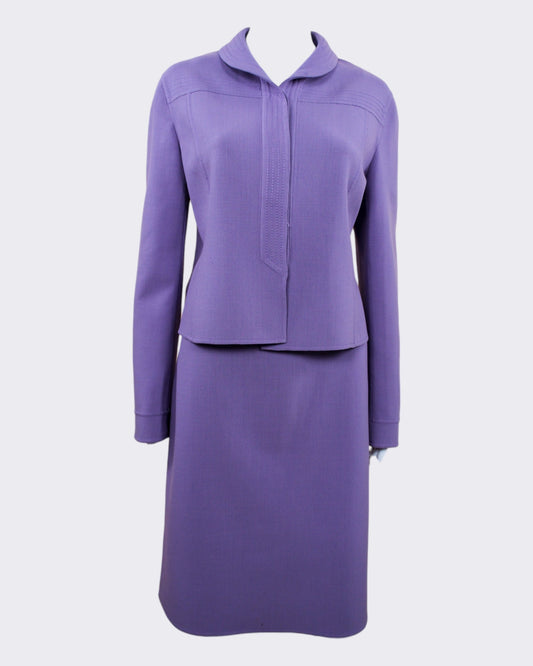 Valentino 1990s Purple Skirt Suit