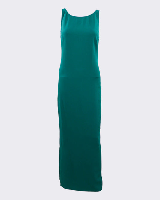 Valentino Green Early 1990s Low-Back Gown