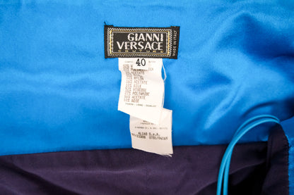 Gianni Versace Couture F/W 1997 Runway Lurex Color Block Dress