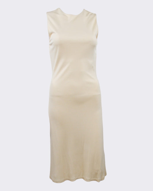 Gianni Versace Couture 1990s Butter Yellow Stretch Dress